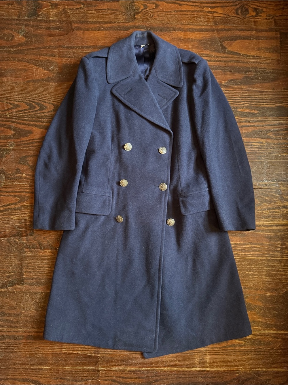 VTG Pembroke Air Force Double-Breasted Heavy Duty Wool Men’s Trench Coat 35L